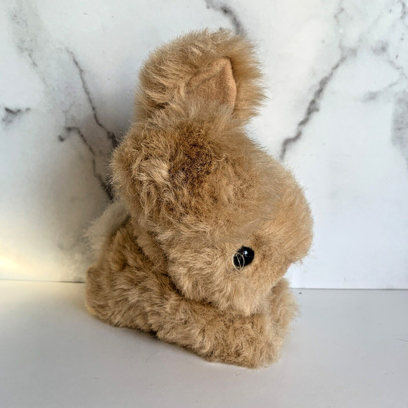 Vintage Gund Rabbit Plush Bunny Rattle 1982 Light Brown 6 Inches Stuffed Animal - Picture 5 of 7